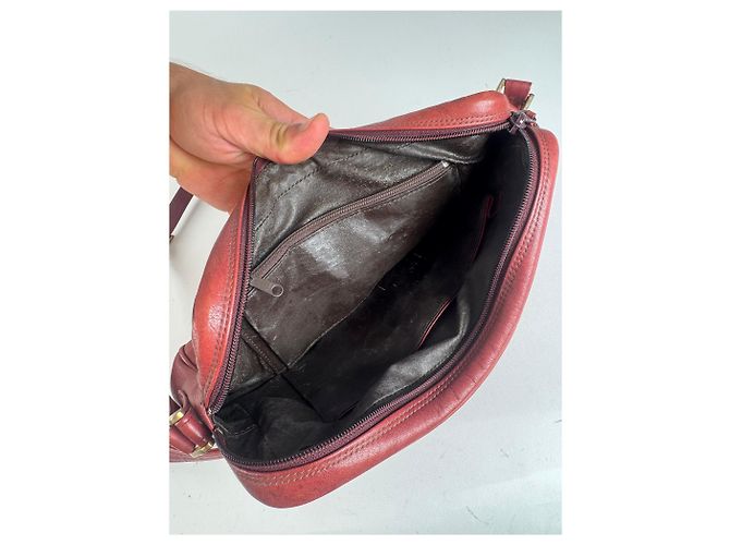 Vintage Givenchy Ledertasche rot - Ansicht 4