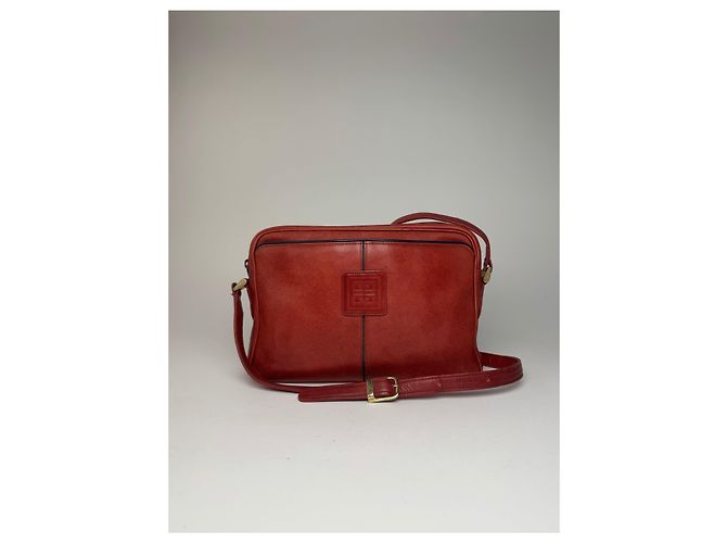 Vintage Givenchy Ledertasche rot - Ansicht 5