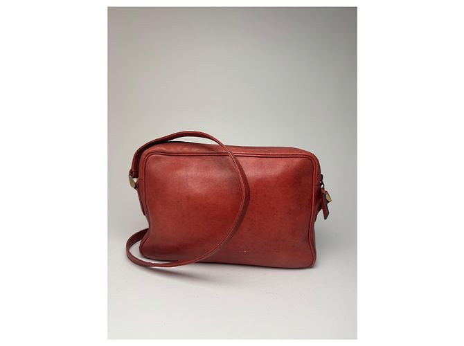 Vintage Givenchy Ledertasche rot - Ansicht 6