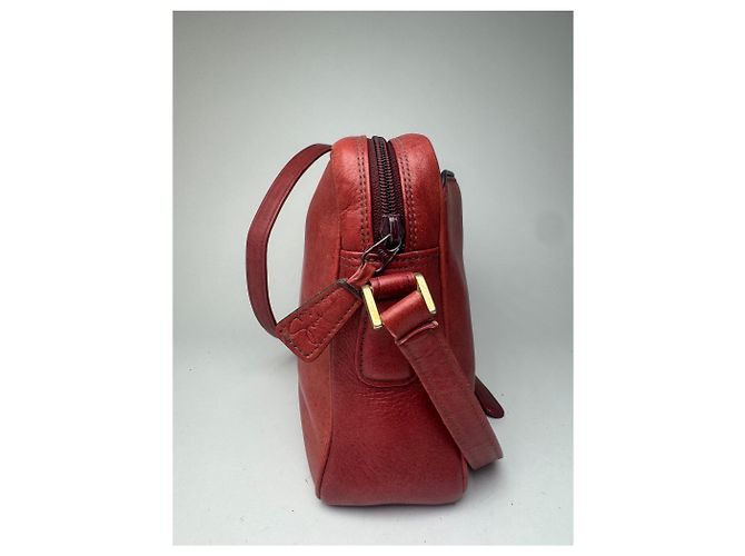 Vintage Givenchy Ledertasche rot - Ansicht 7