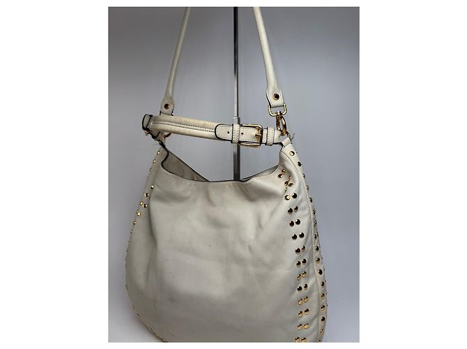 Vintage Marni Wildleder Nieten 2Way Tasche weiß - Ansicht 12