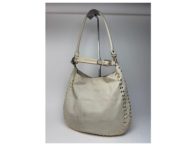 Vintage Marni Wildleder Nieten 2Way Tasche weiß - Ansicht 15