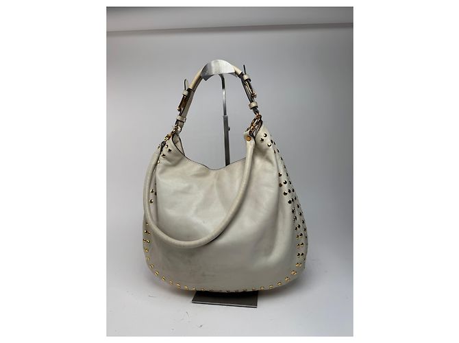 Vintage Marni Wildleder Nieten 2Way Tasche weiß - Ansicht 3