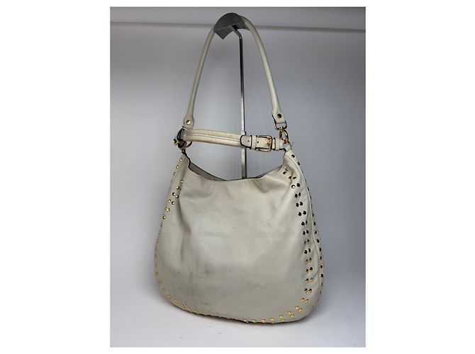 Vintage Marni Wildleder Nieten 2Way Tasche weiß - Ansicht 6