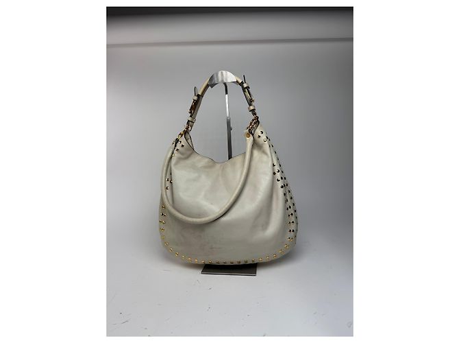 Vintage Marni Wildleder Nieten 2Way Tasche weiß - Ansicht 8