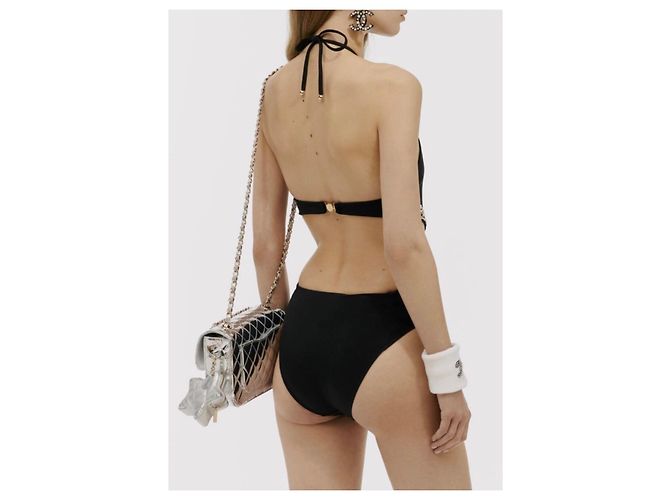 Chanel Ikonischer Badeanzug 38/40 Schwarz - Ansicht 6