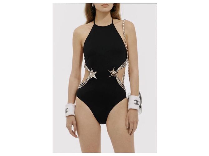 Chanel Ikonischer Badeanzug 38/40 Schwarz - Ansicht 9