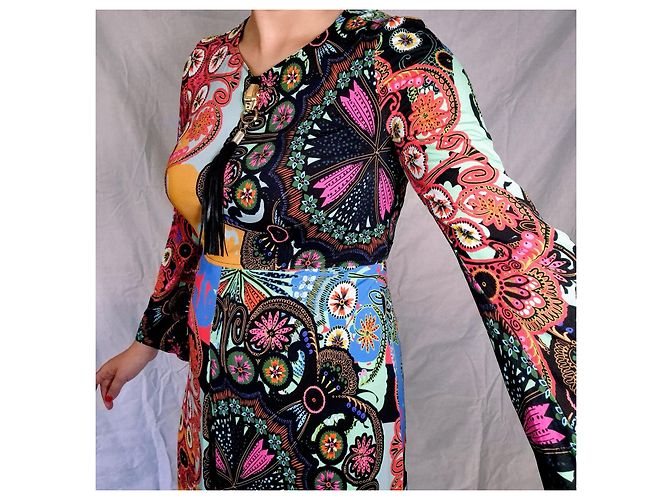 Roberto Cavalli Cavalli Class Sommerkleid mit Muster Mehrfarben - Ansicht 2