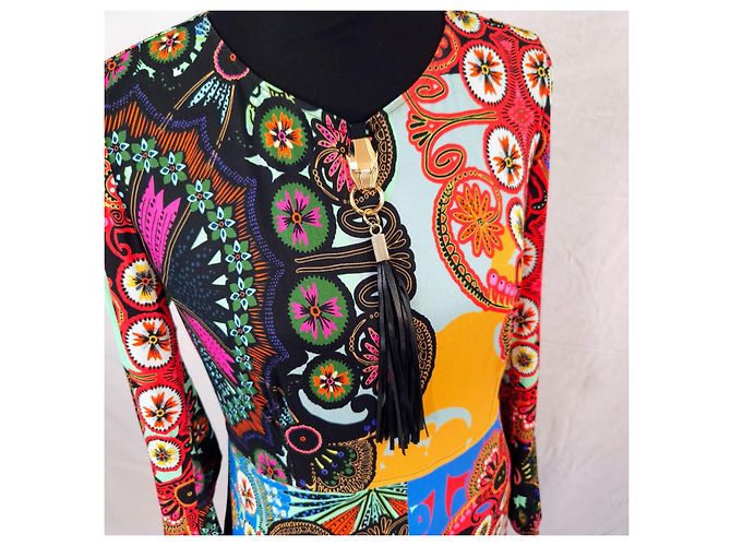 Roberto Cavalli Cavalli Class Sommerkleid mit Muster Mehrfarben - Ansicht 5