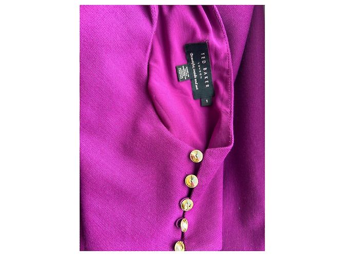 Abito Ted Baker viola in viscosa e nylon Porpora - vista 4