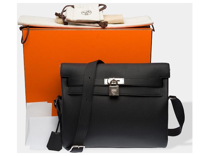 Hermès Borsa HERMES Kelly in Pelle Nera - 102770 Nero - vista 2