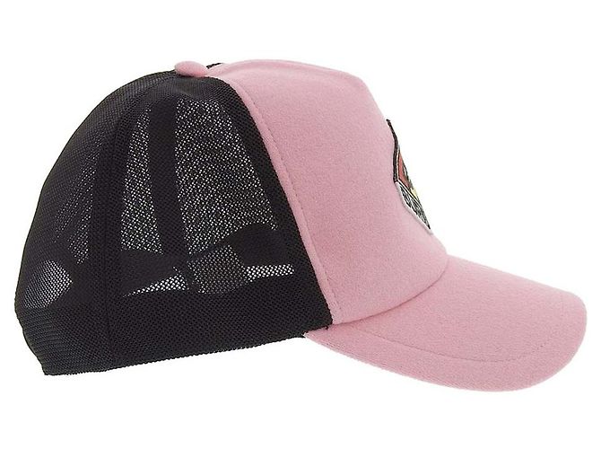 Cappellino da baseball in lana e nylon Burberry rosa e nero L - vista 2