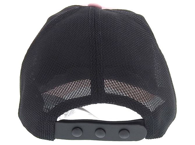 Cappellino da baseball in lana e nylon Burberry rosa e nero L - vista 3