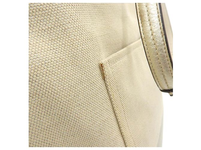 Coach Canvas Leder Tragetasche 17039 Braun Beige Golden - Ansicht 8