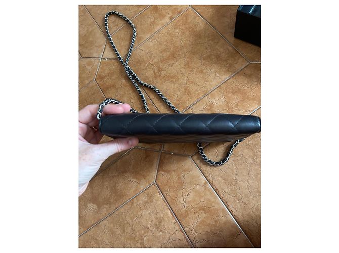 Chanel Wallet on Chain in pelle di agnello nera Nero - vista 13
