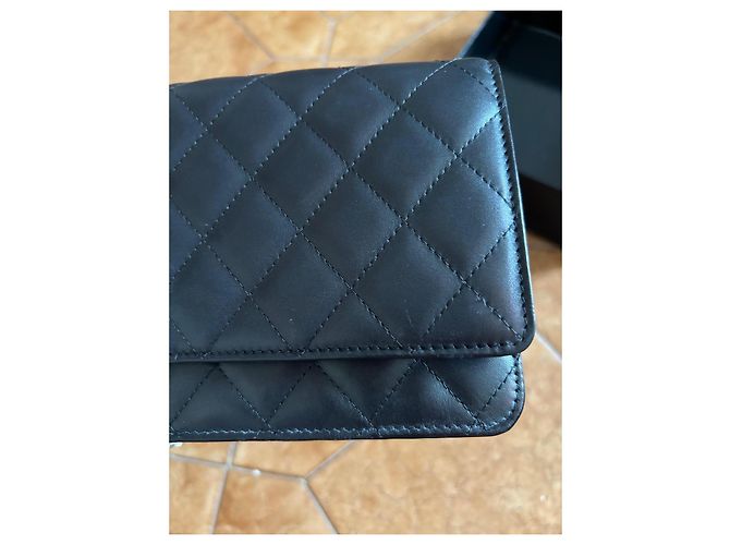 Chanel Wallet on Chain in pelle di agnello nera Nero - vista 15