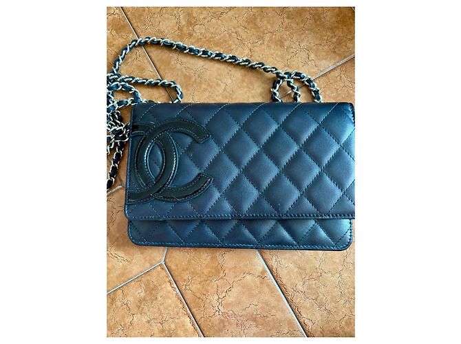 Chanel Wallet on Chain in pelle di agnello nera Nero - vista 2