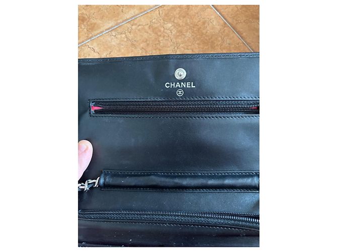 Chanel Wallet on Chain in pelle di agnello nera Nero - vista 4