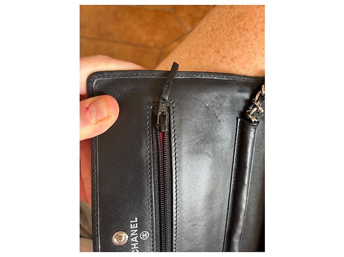 Chanel Wallet on Chain in pelle di agnello nera Nero - vista 8