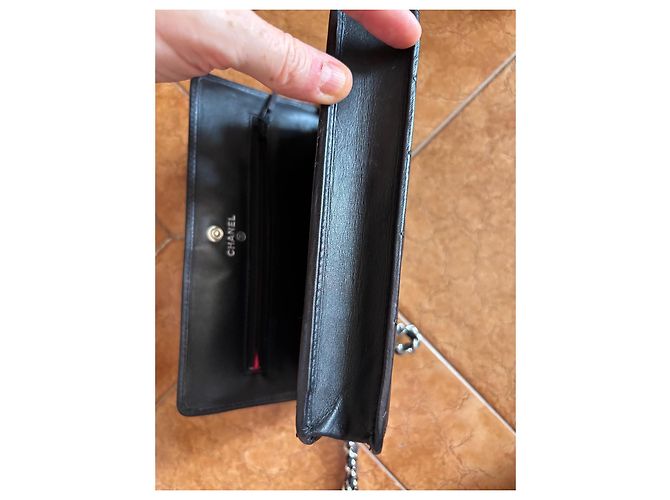 Chanel Wallet on Chain in pelle di agnello nera Nero - vista 9