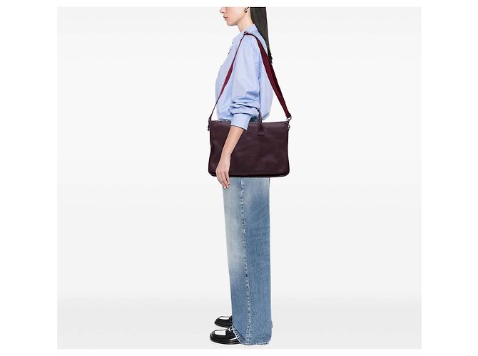 LOEWE Maletín Toledo de cuero rojo con anagrama - vista 11
