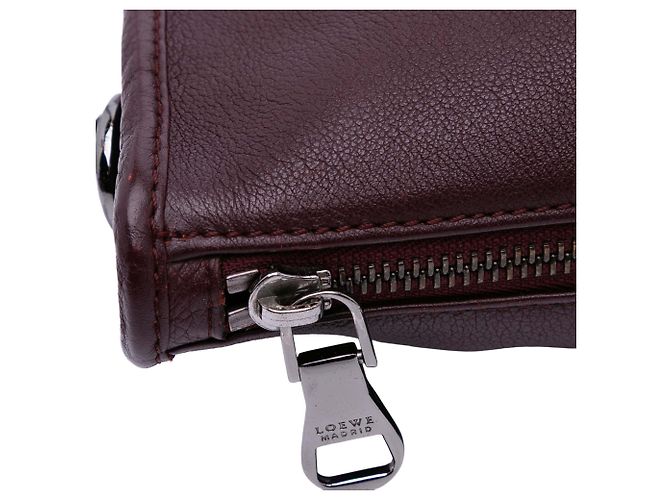 LOEWE Maletín Toledo de cuero rojo con anagrama - vista 9