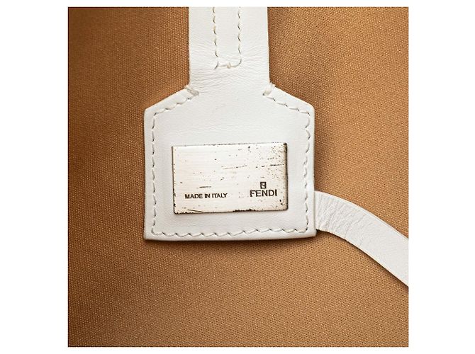 Fendi Braune Zucchino Canvas Tasche Beige - Ansicht 5