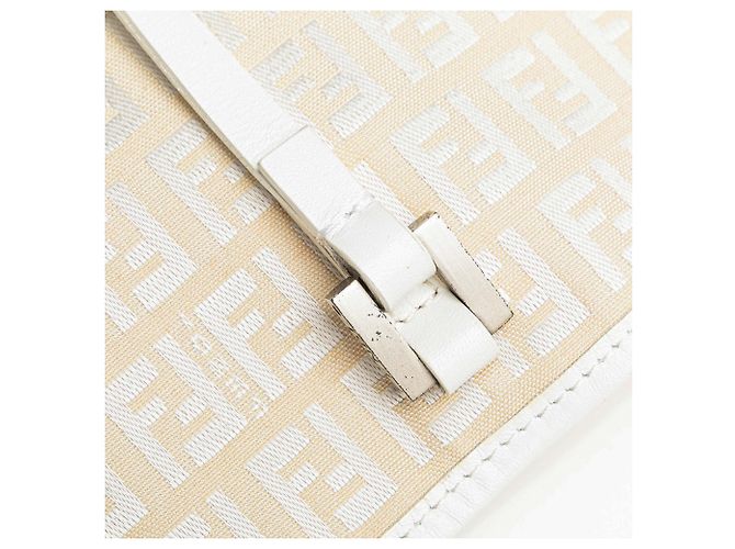 Fendi Braune Zucchino Canvas Tasche Beige - Ansicht 8