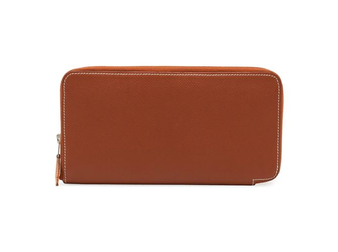 Monedero de seda Azap Long de Hermès Castaño - vista 2