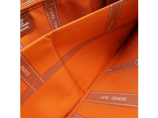 Monedero de seda Azap Long de Hermès Castaño - vista 8
