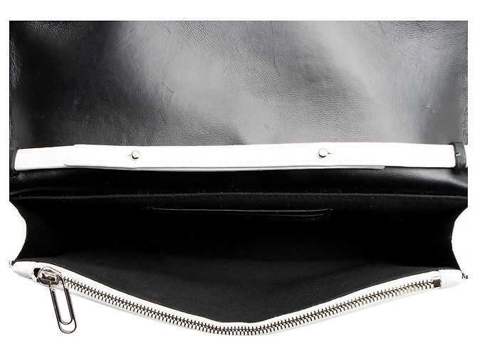 Off White Off-White Leder Diag Binder Clip Geldbörse mit Kette Schwarz - Ansicht 6