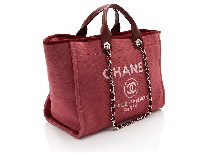 Gabrielle Chanel Canvas Deauville Medium Tote Rot - Ansicht 2