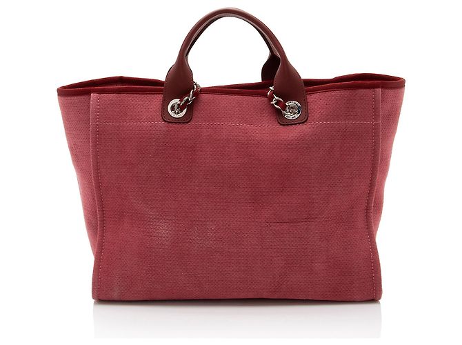 Gabrielle Chanel Canvas Deauville Medium Tote Rot - Ansicht 3