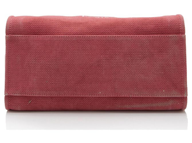 Gabrielle Chanel Canvas Deauville Medium Tote Rot - Ansicht 4