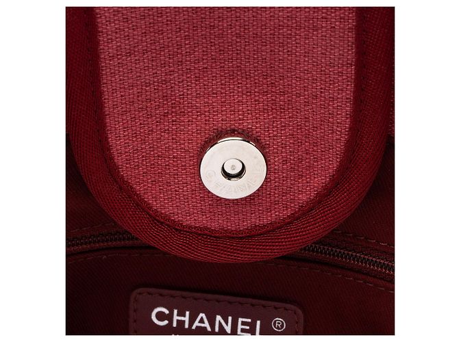Gabrielle Chanel Canvas Deauville Medium Tote Rot - Ansicht 9