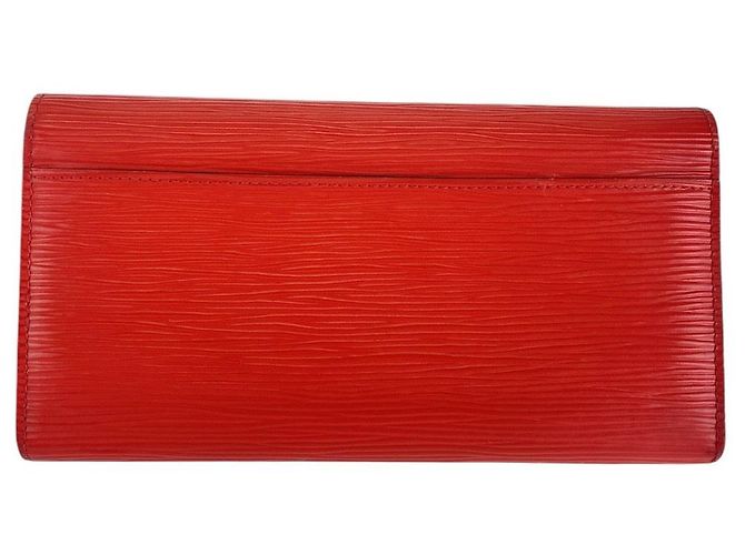 Portafoglio Lungo Epi Sarah di Louis Vuitton Rosso - vista 2