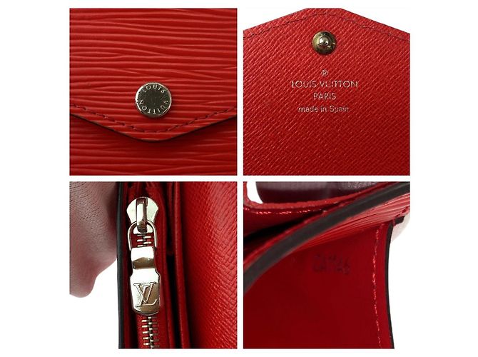 Portafoglio Lungo Epi Sarah di Louis Vuitton Rosso - vista 8