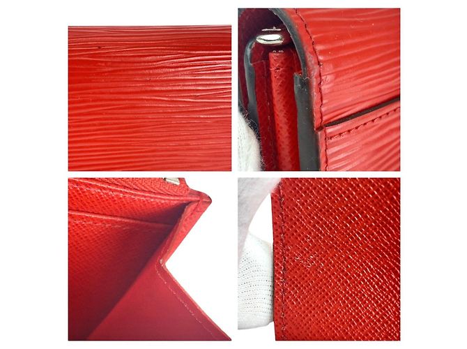 Portafoglio Lungo Epi Sarah di Louis Vuitton Rosso - vista 9
