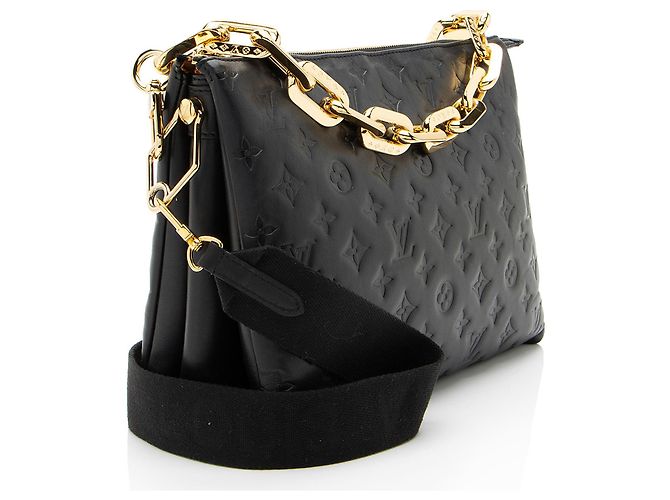 Borsa a Spalla Coussin MM in Pelle di Agnello Embossed Monogram Louis Vuitton Nero - vista 2