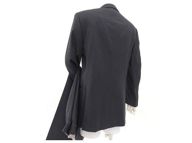 Autre Marque Conjunto de traje de lana Ermenegildo Zegna a rayas grises Castaño - vista 2