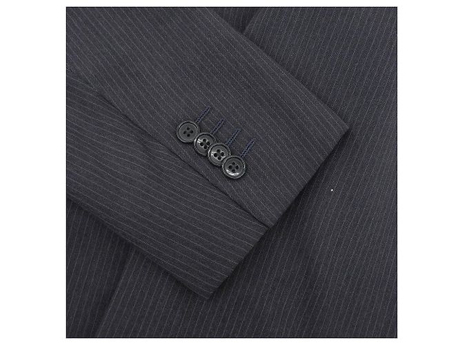 Autre Marque Conjunto de traje de lana Ermenegildo Zegna a rayas grises Castaño - vista 5