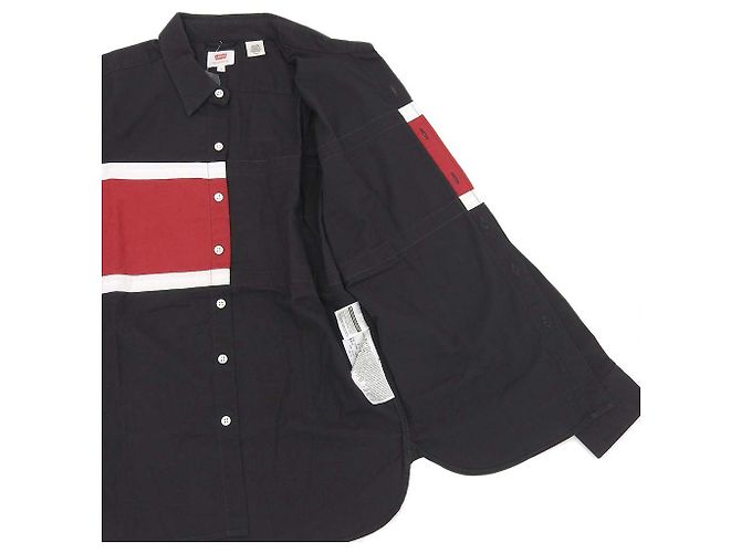 Autre Marque Camisa polo de algodón Levi's negra roja blanca S Negro Blanco - vista 6