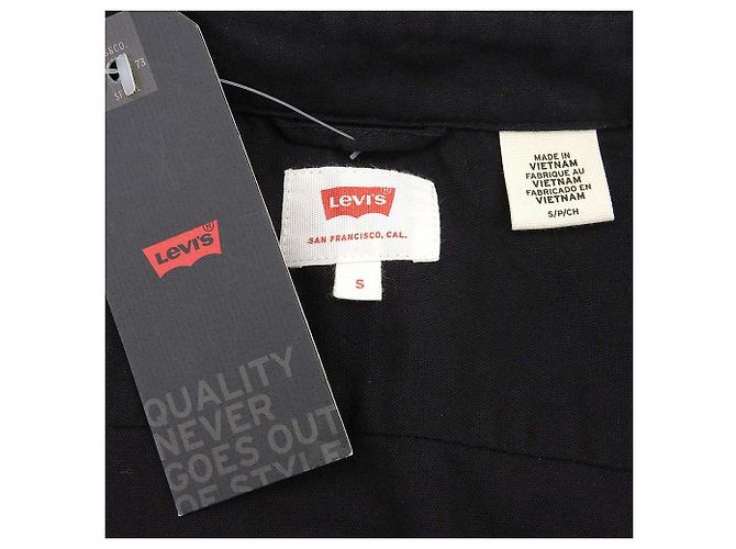 Autre Marque Camisa polo de algodón Levi's negra roja blanca S Negro Blanco - vista 7