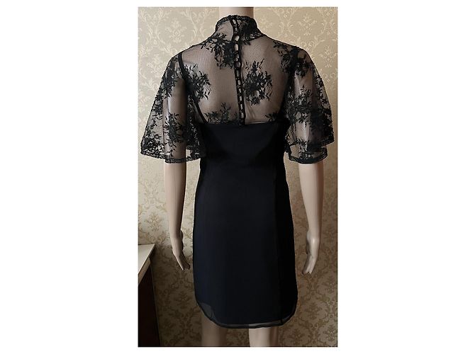 Red Valentino Seidenkleid schwarz - Ansicht 12