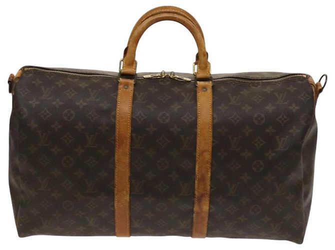 LOUIS VUITTON Monogram Keepall Bandouliere 50 Sac Boston M41416 LV Auth 128979 Monogramme - vue 13
