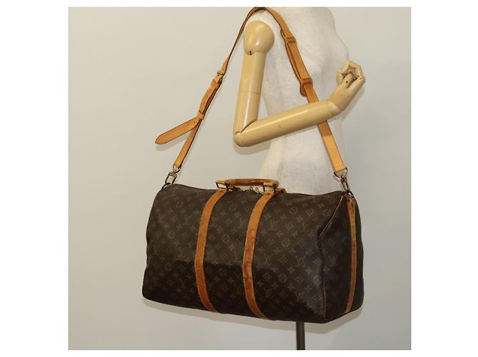 LOUIS VUITTON Monogram Keepall Bandouliere 50 Sac Boston M41416 LV Auth 128979 Monogramme - vue 22
