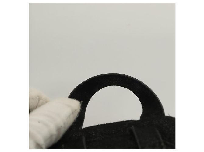 Autre Marque Zaino Falabella Chain in suede nero e argento di Stella MacCartney 364517 Auth BA3253 - vista 14