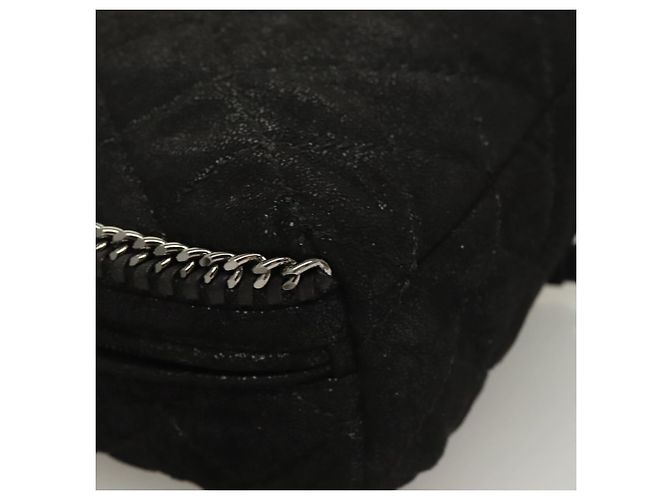 Autre Marque Zaino Falabella Chain in suede nero e argento di Stella MacCartney 364517 Auth BA3253 - vista 16