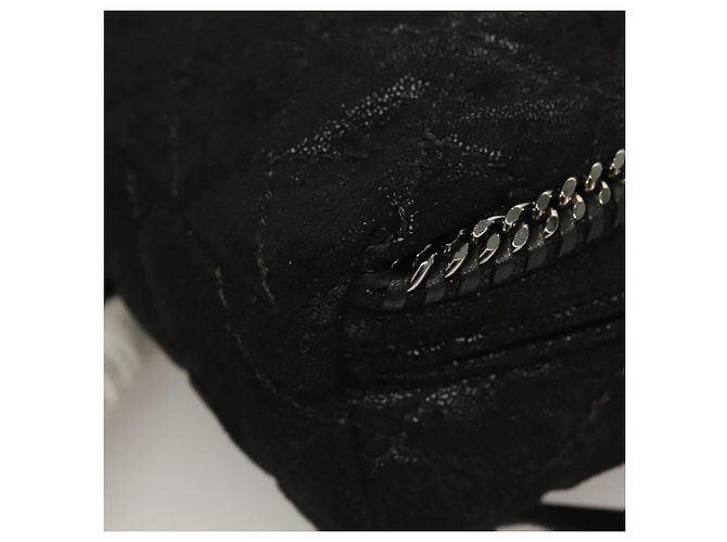 Autre Marque Zaino Falabella Chain in suede nero e argento di Stella MacCartney 364517 Auth BA3253 - vista 17