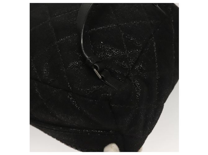 Autre Marque Zaino Falabella Chain in suede nero e argento di Stella MacCartney 364517 Auth BA3253 - vista 18